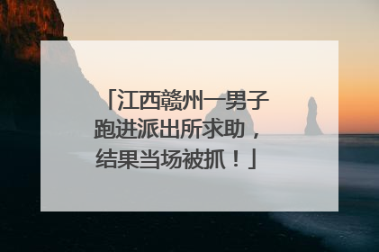 江西赣州一男子跑进派出所求助，结果当场被抓！