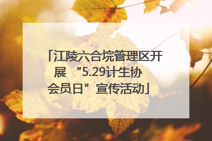 江陵六合垸管理区开展 “5.29计生协会员日”宣传活动