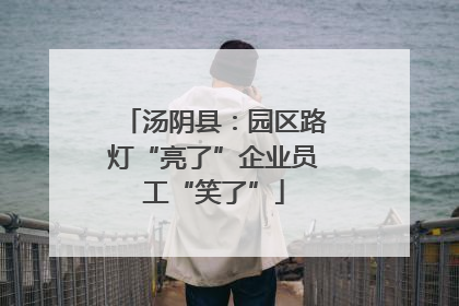 汤阴县：园区路灯“亮了”企业员工“笑了”