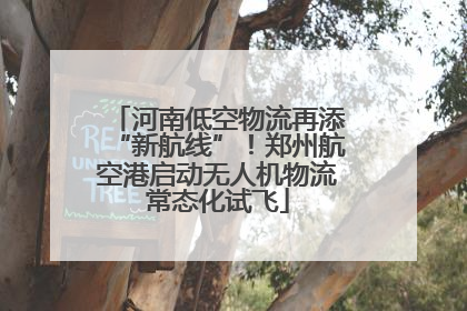 河南低空物流再添“新航线”！郑州航空港启动无人机物流常态化试飞