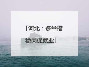 河北：多举措稳岗促就业