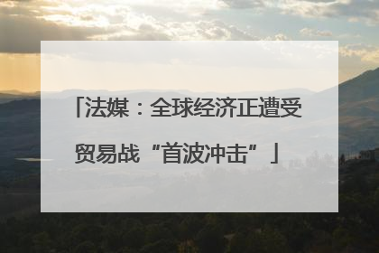 法媒：全球经济正遭受贸易战“首波冲击”