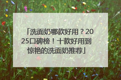 洗面奶哪款好用？2025口碑榜！十款好用到惊艳的洗面奶推荐