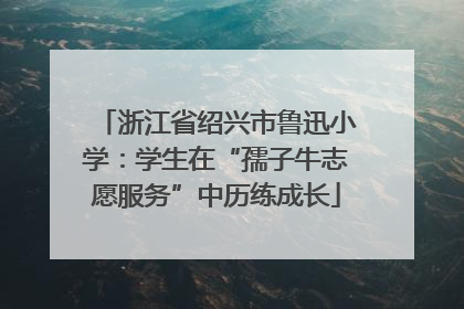 浙江省绍兴市鲁迅小学：学生在“孺子牛志愿服务”中历练成长