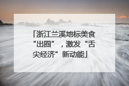 浙江兰溪地标美食“出圈”，激发“舌尖经济”新动能