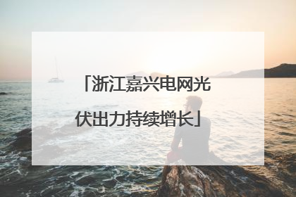 浙江嘉兴电网光伏出力持续增长