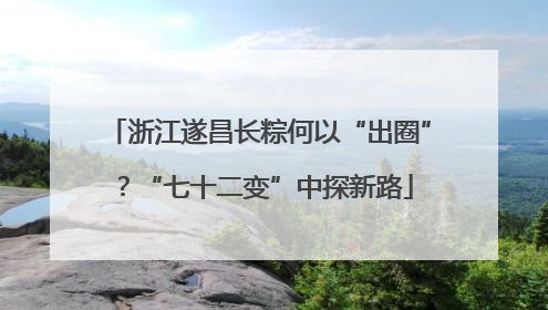浙江遂昌长粽何以“出圈”？“七十二变”中探新路
