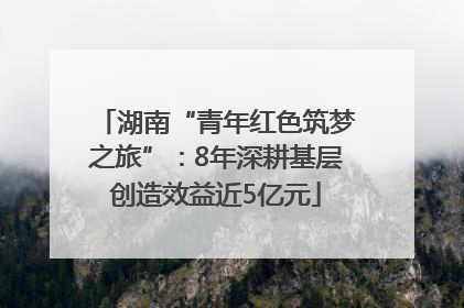 湖南“青年红色筑梦之旅”：8年深耕基层创造效益近5亿元