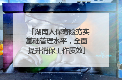 湖南人保寿险夯实基础管理水平，全面提升消保工作质效