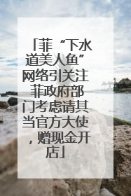 菲“下水道美人鱼”网络引关注 菲政府部门考虑请其当官方大使，赠现金开店