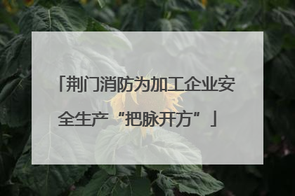 荆门消防为加工企业安全生产“把脉开方”