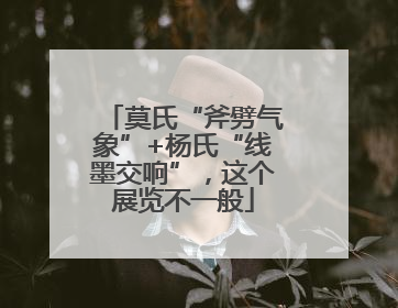 莫氏“斧劈气象”+杨氏“线墨交响”，这个展览不一般