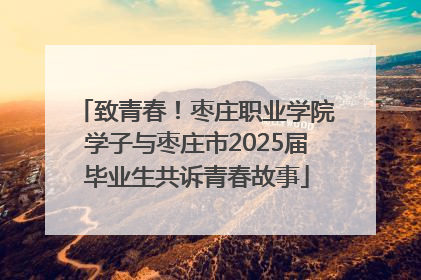 致青春！枣庄职业学院学子与枣庄市2025届毕业生共诉青春故事