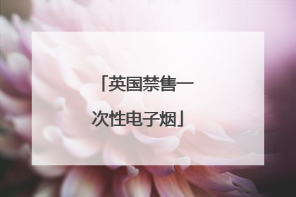 英国禁售一次性电子烟