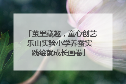 茧里藏趣，童心创艺 乐山实验小学养蚕实践绘就成长画卷