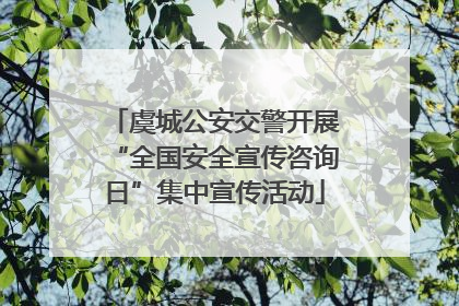 虞城公安交警开展“全国安全宣传咨询日”集中宣传活动