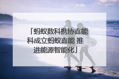 蚂蚁数科携协鑫能科成立蚂蚁鑫能 推进能源智能化