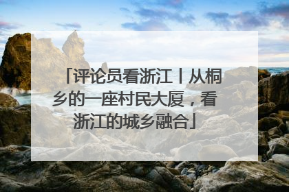 评论员看浙江丨从桐乡的一座村民大厦，看浙江的城乡融合