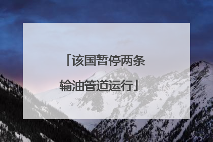 该国暂停两条输油管道运行