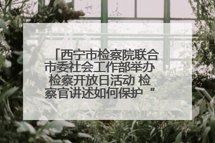 西宁市检察院联合市委社会工作部举办检察开放日活动 检察官讲述如何保护“少年的你”