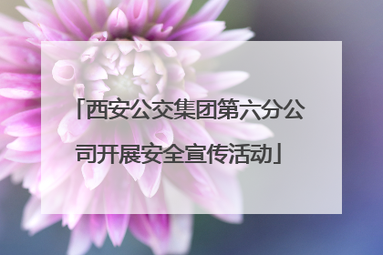 西安公交集团第六分公司开展安全宣传活动