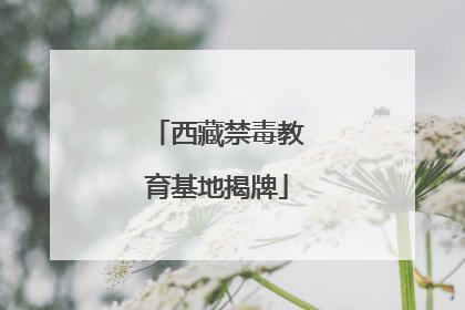 西藏禁毒教育基地揭牌