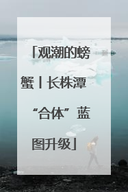 观潮的螃蟹丨长株潭“合体”蓝图升级