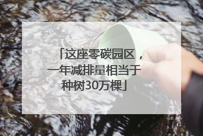 这座零碳园区，一年减排量相当于种树30万棵