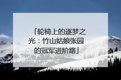 轮椅上的逐梦之光：竹山姑娘张园的冠军进阶路