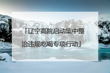 辽宁高院启动集中整治违规吃喝专项行动