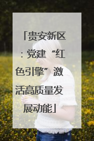 贵安新区：党建“红色引擎”激活高质量发展动能
