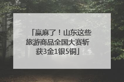 赢麻了！山东这些旅游商品全国大赛斩获3金1银5铜