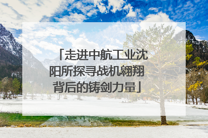走进中航工业沈阳所探寻战机翱翔背后的铸剑力量