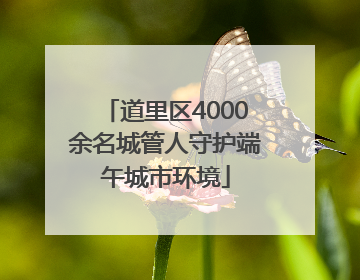 道里区4000余名城管人守护端午城市环境
