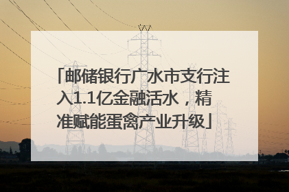 邮储银行广水市支行注入1.1亿金融活水，精准赋能蛋禽产业升级