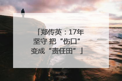 郑传英：17年坚守 把“伤口”变成“责任田”