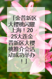 金普新区大樱桃闪耀上海！2025大连金普新区大樱桃推介会活动成功举办！