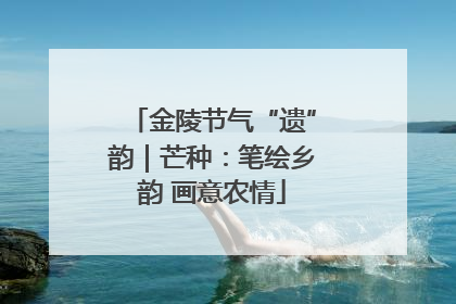 金陵节气“遗”韵｜芒种：笔绘乡韵 画意农情