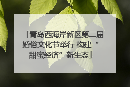 青岛西海岸新区第二届婚俗文化节举行 构建“甜蜜经济”新生态