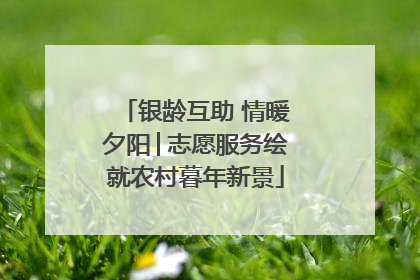 银龄互助 情暖夕阳│志愿服务绘就农村暮年新景