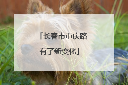 长春市重庆路有了新变化