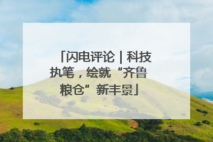 闪电评论｜科技执笔，绘就“齐鲁粮仓”新丰景
