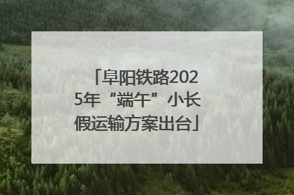 阜阳铁路2025年“端午”小长假运输方案出台