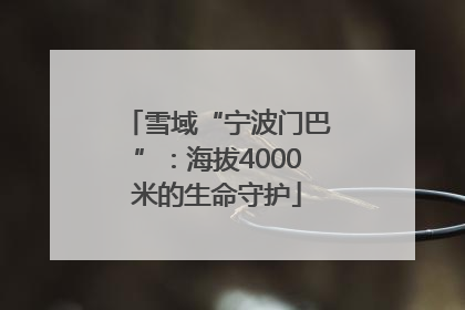 雪域“宁波门巴”：海拔4000米的生命守护