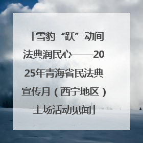 雪豹“跃”动间 法典润民心——2025年青海省民法典宣传月（西宁地区）主场活动见闻
