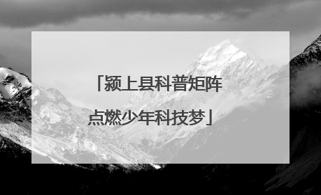 颍上县科普矩阵点燃少年科技梦