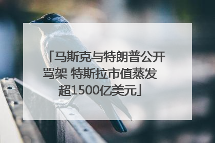 马斯克与特朗普公开骂架 特斯拉市值蒸发超1500亿美元