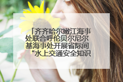 齐齐哈尔嫩江海事处联合呼伦贝尔尼尔基海事处开展省际间“水上交通安全知识进校园”活动