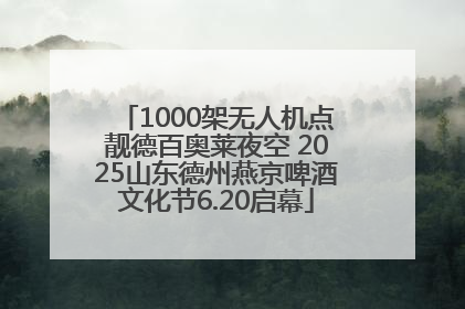 1000架无人机点靓德百奥莱夜空 2025山东德州燕京啤酒文化节6.20启幕