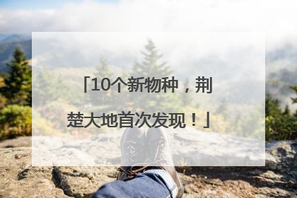 10个新物种，荆楚大地首次发现！